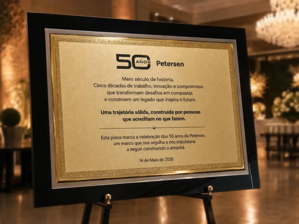 Placa 50 Anos de Empresa